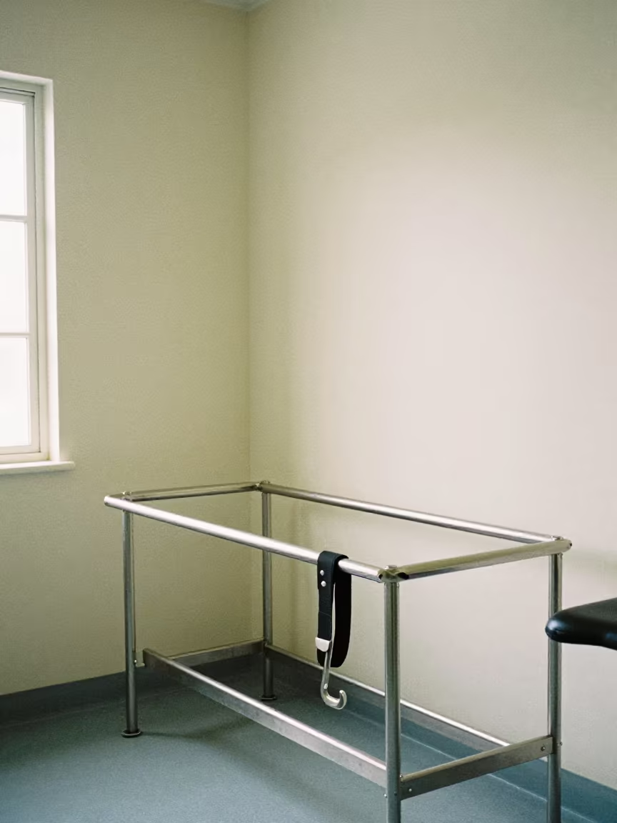 Rehab Gait Belt Rail Hook Station in inside a rehabilitation therapy room in Lower Hutt