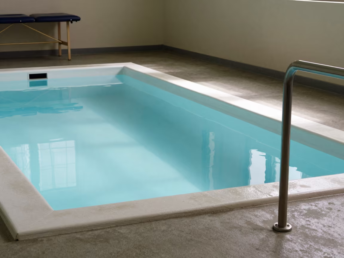 Rehabilitation Pool Lift in Casablanca Therapy Room in inside a rehabilitation therapy room in Casablanca