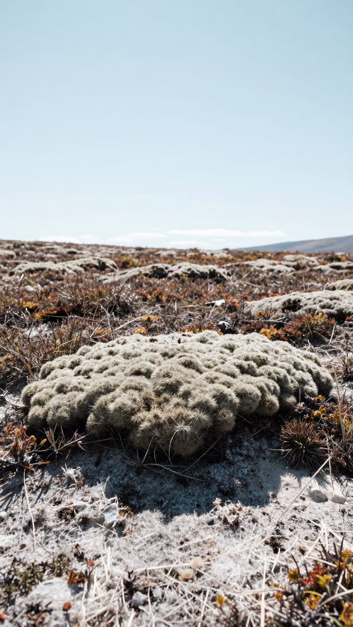 Reindeer Moss Cushion on Idaho Tundra Midday in in Idaho