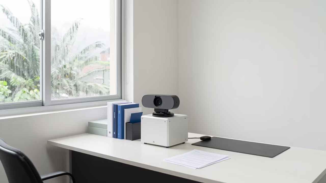 Remote Notary Kit on Onboarding Table Kano in at a reception-side onboarding table in Kano