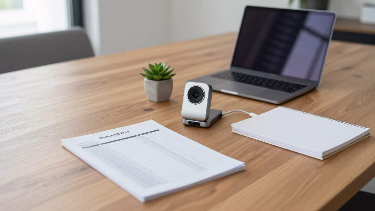 Remote Onboarding Kit in Meerut Office in inside a meeting room set for a hiring round in Meerut