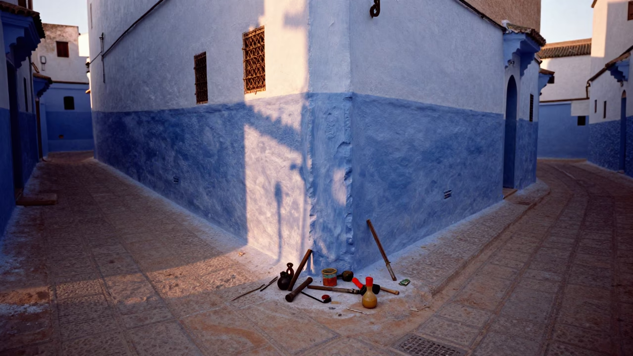 Repair Corner in Essaouira in in Essaouira, Morocco