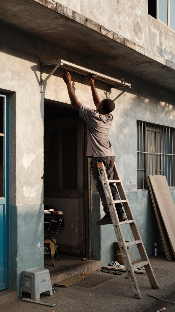 Repair Scene in Durban at The Early Afternoon Light in in Durban, South Africa