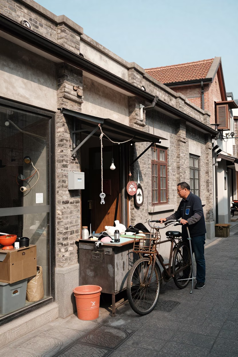 Repair Stall in Shanghai in in Shanghai, China