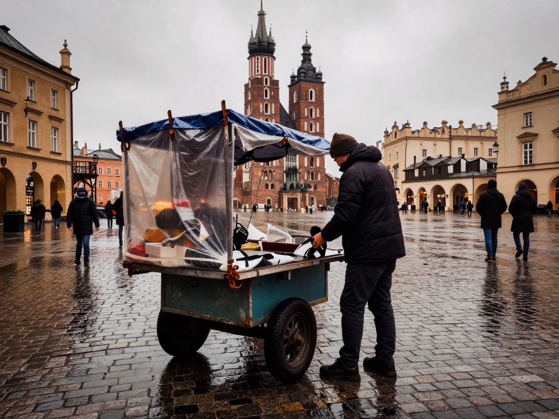 Repairing Cart in Krakow in in Krakow, Poland