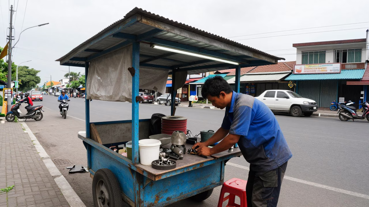 Repairing Cart in Surabaya in in Surabaya, Indonesia