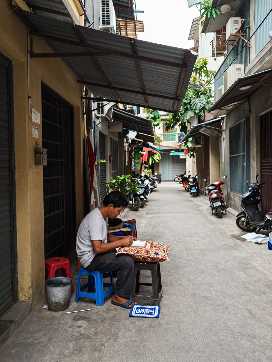 Repairing Cushion in Hanoi in in Hanoi, Vietnam