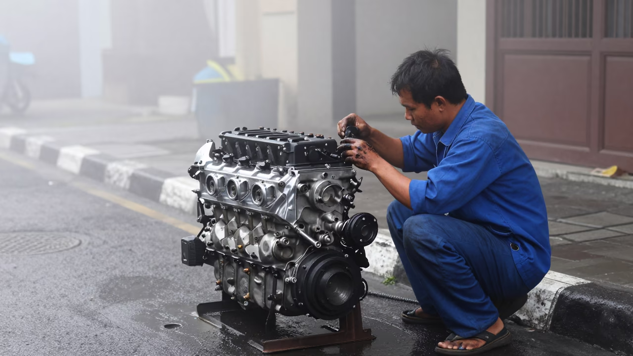 Repairing Engine in Denpasar in in Denpasar, Indonesia