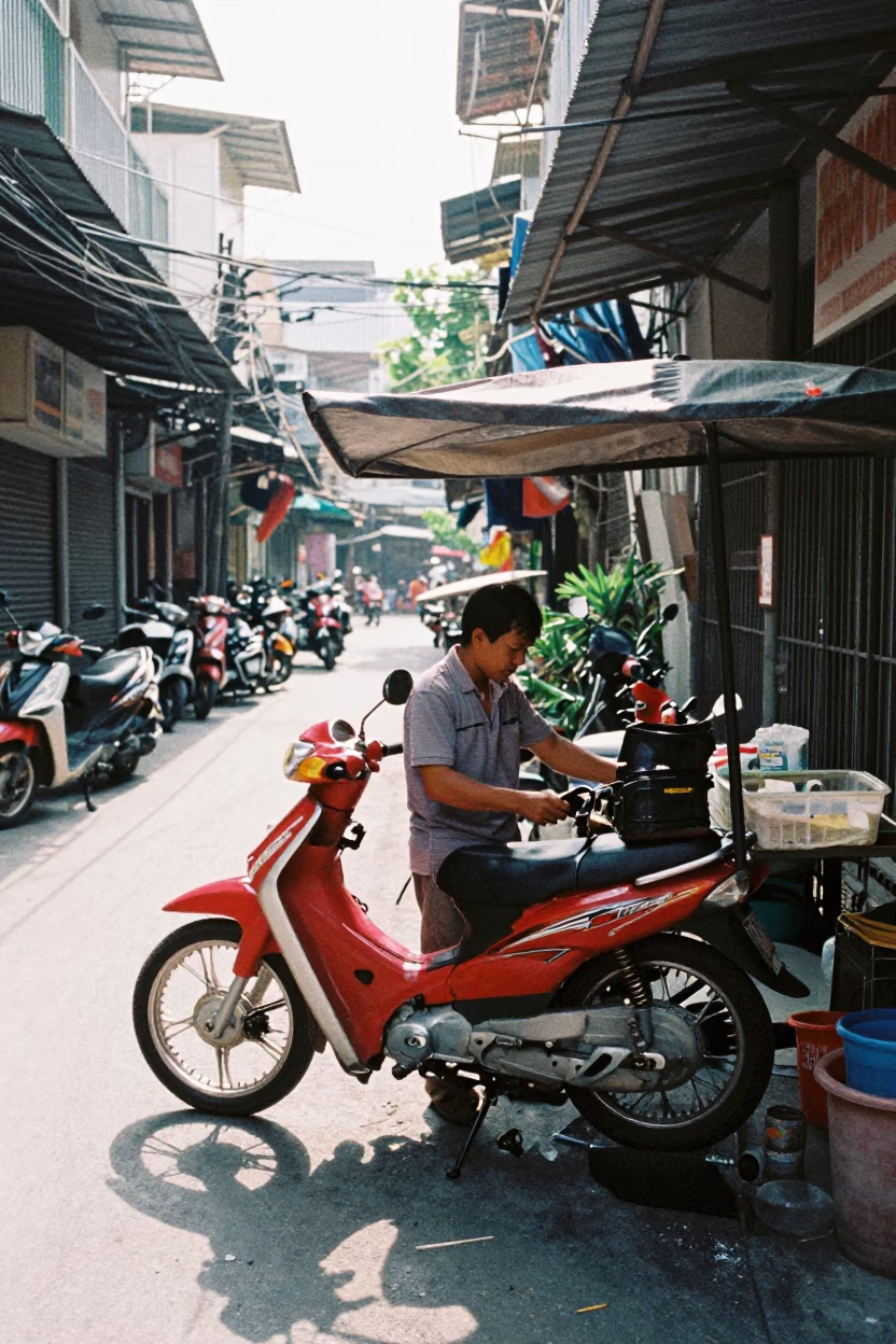 Repairing Motorbike in Bangkok in in Bangkok, Thailand