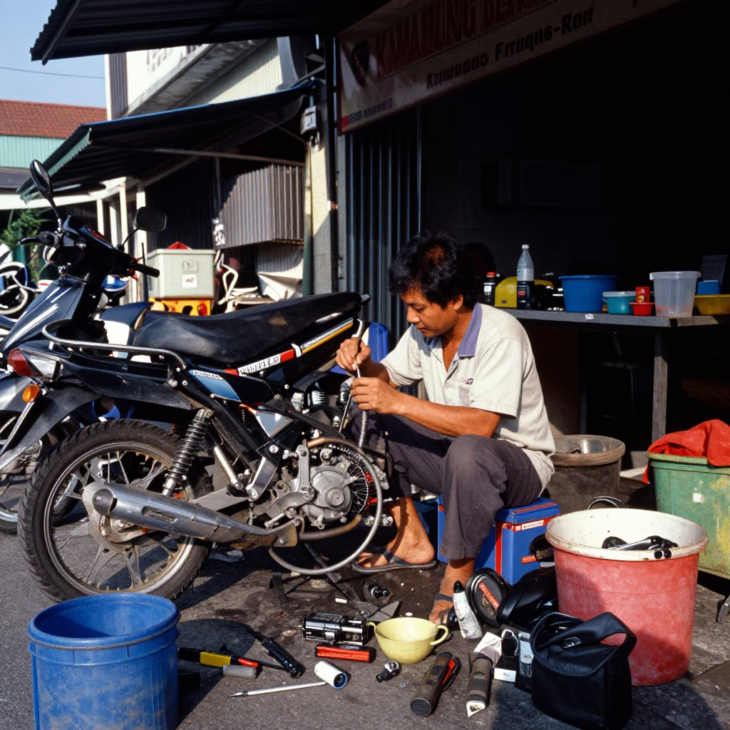 Repairing Motorcycle in Kuala Lumpur in in Kuala Lumpur, Malaysia