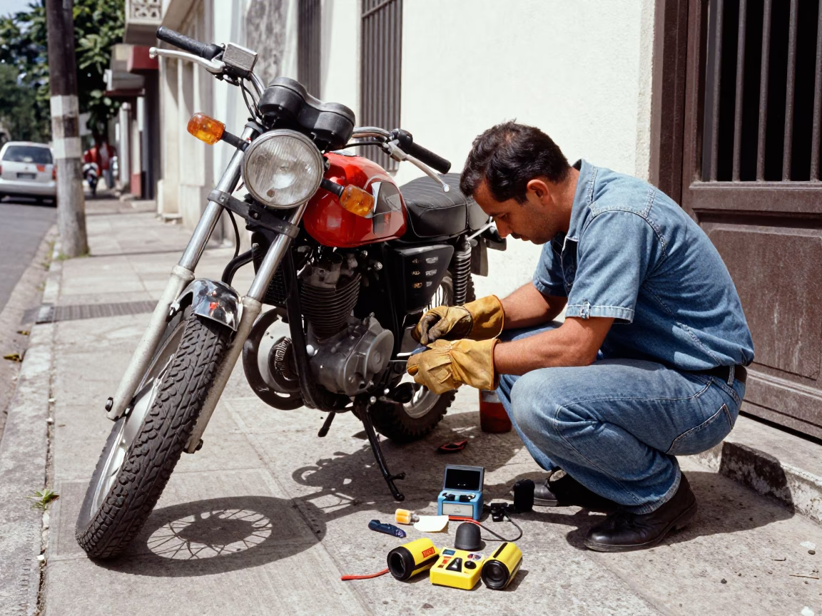 Repairing Motorcycle in São Paulo in in São Paulo, Brazil