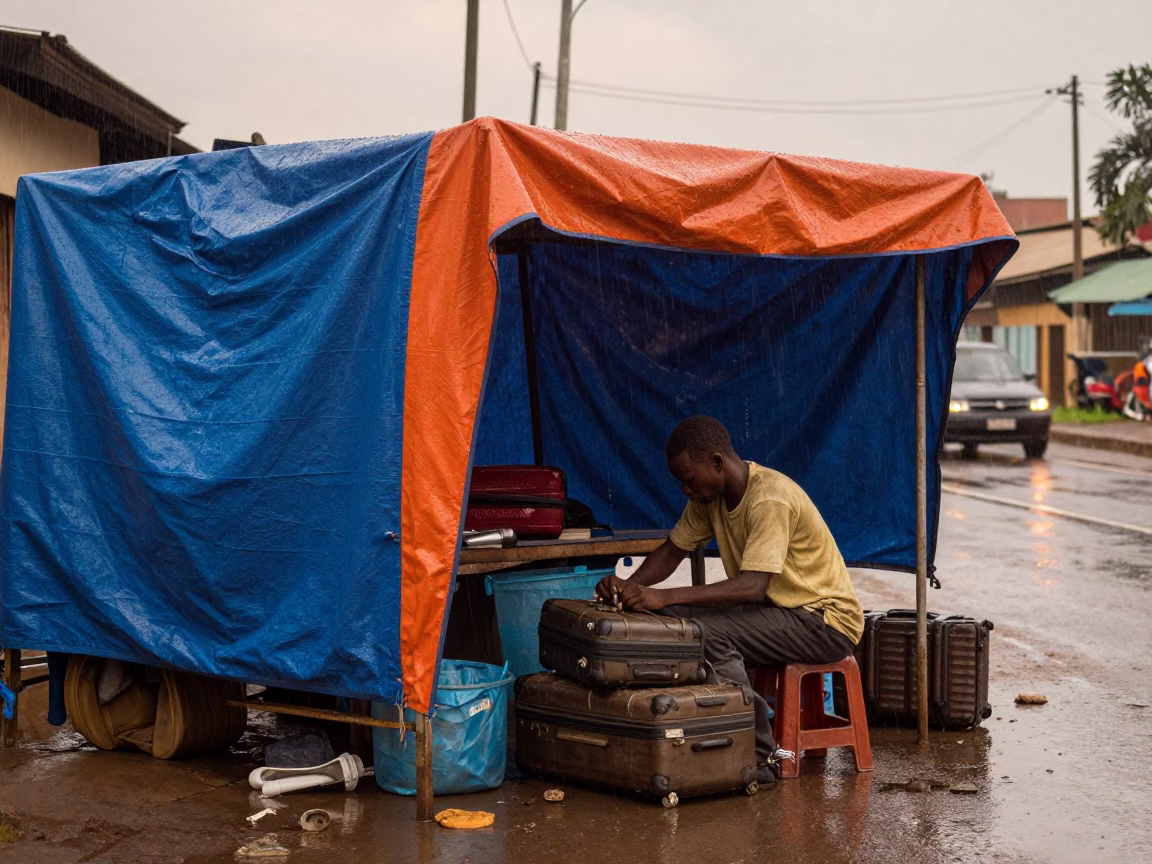 Repairing Suitcase in Accra in in Accra, Ghana