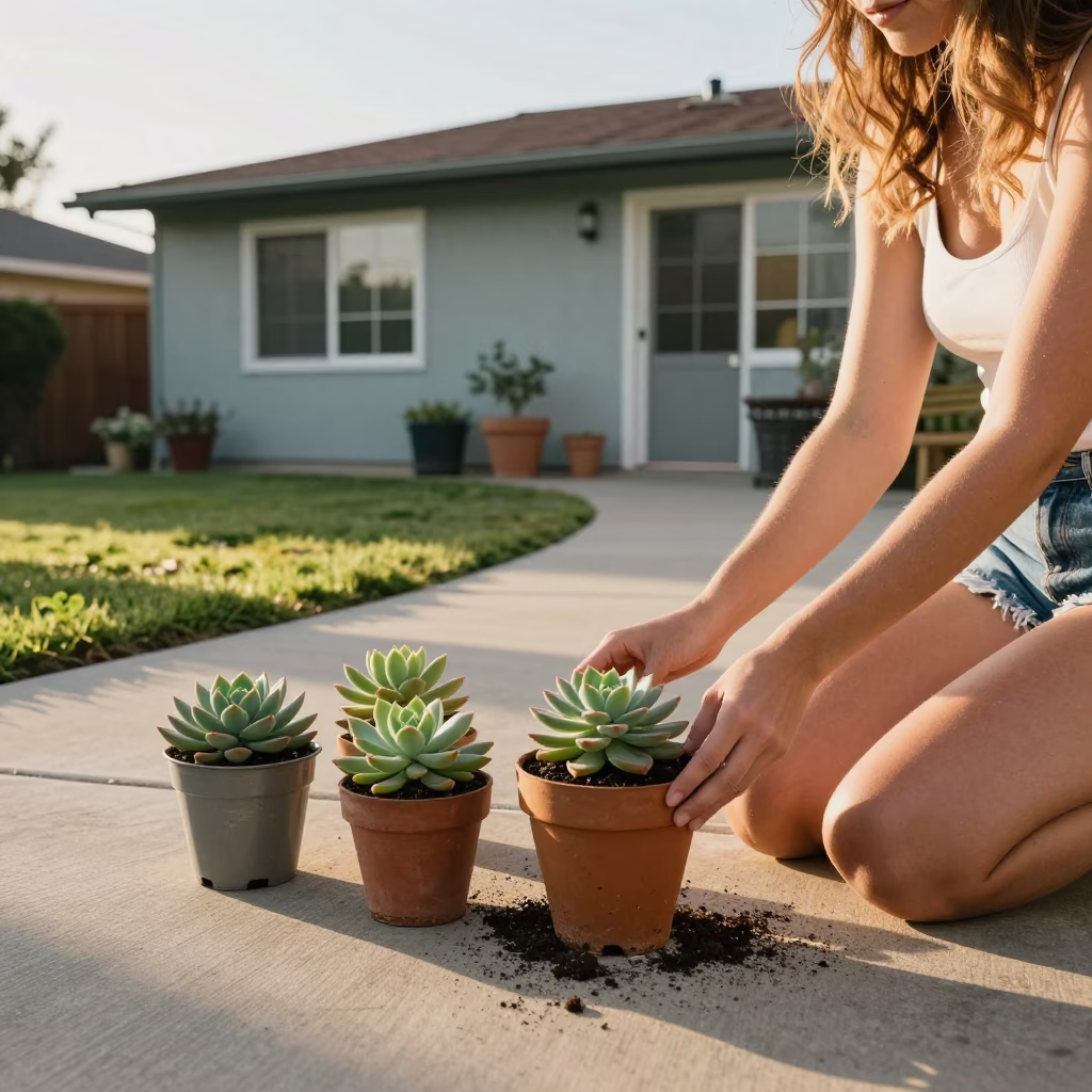 Repotting Succulent in San Diego in in San Diego, California, United States