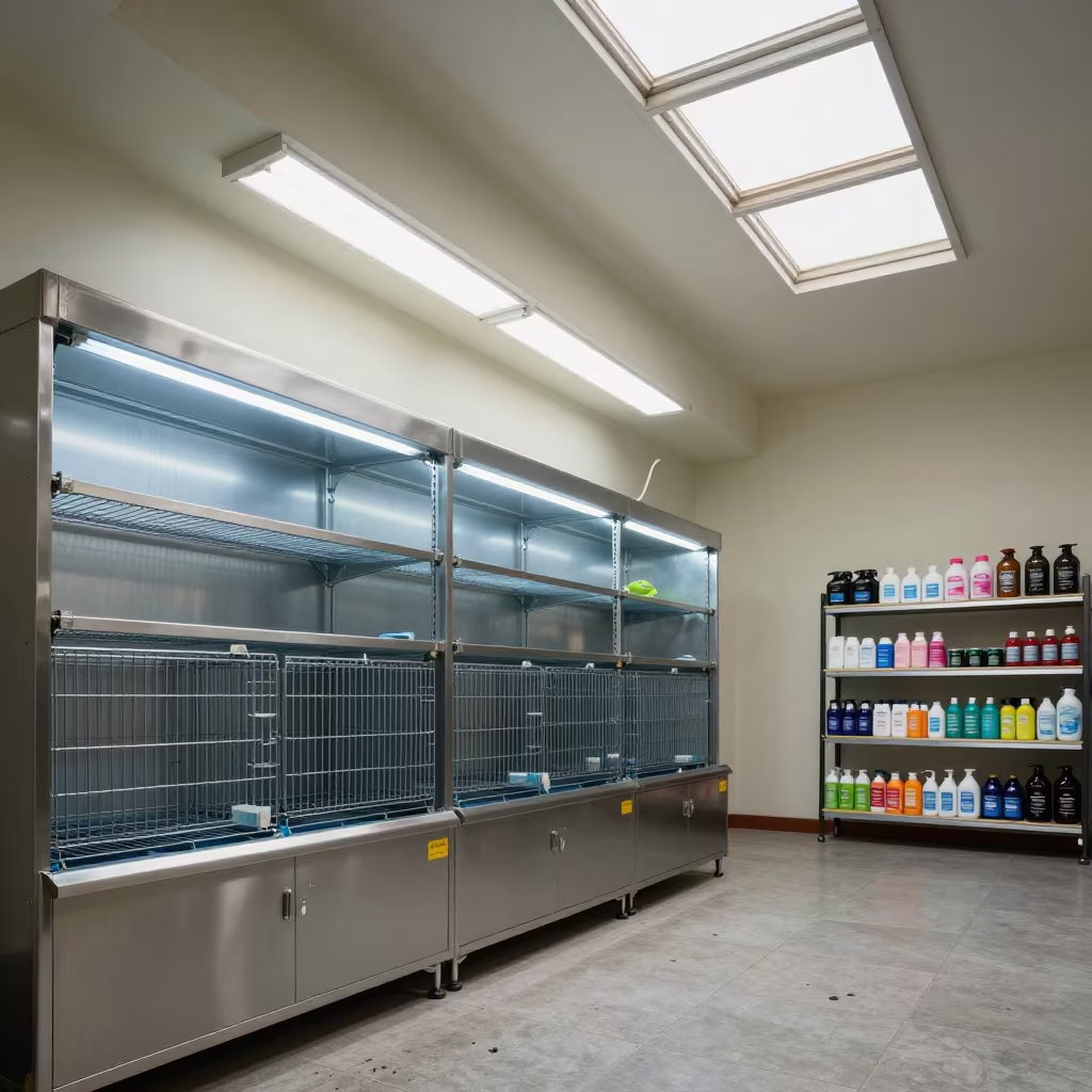 Reptile Bulbs at Dog Wash Station in at a self-serve dog wash station in Swabi