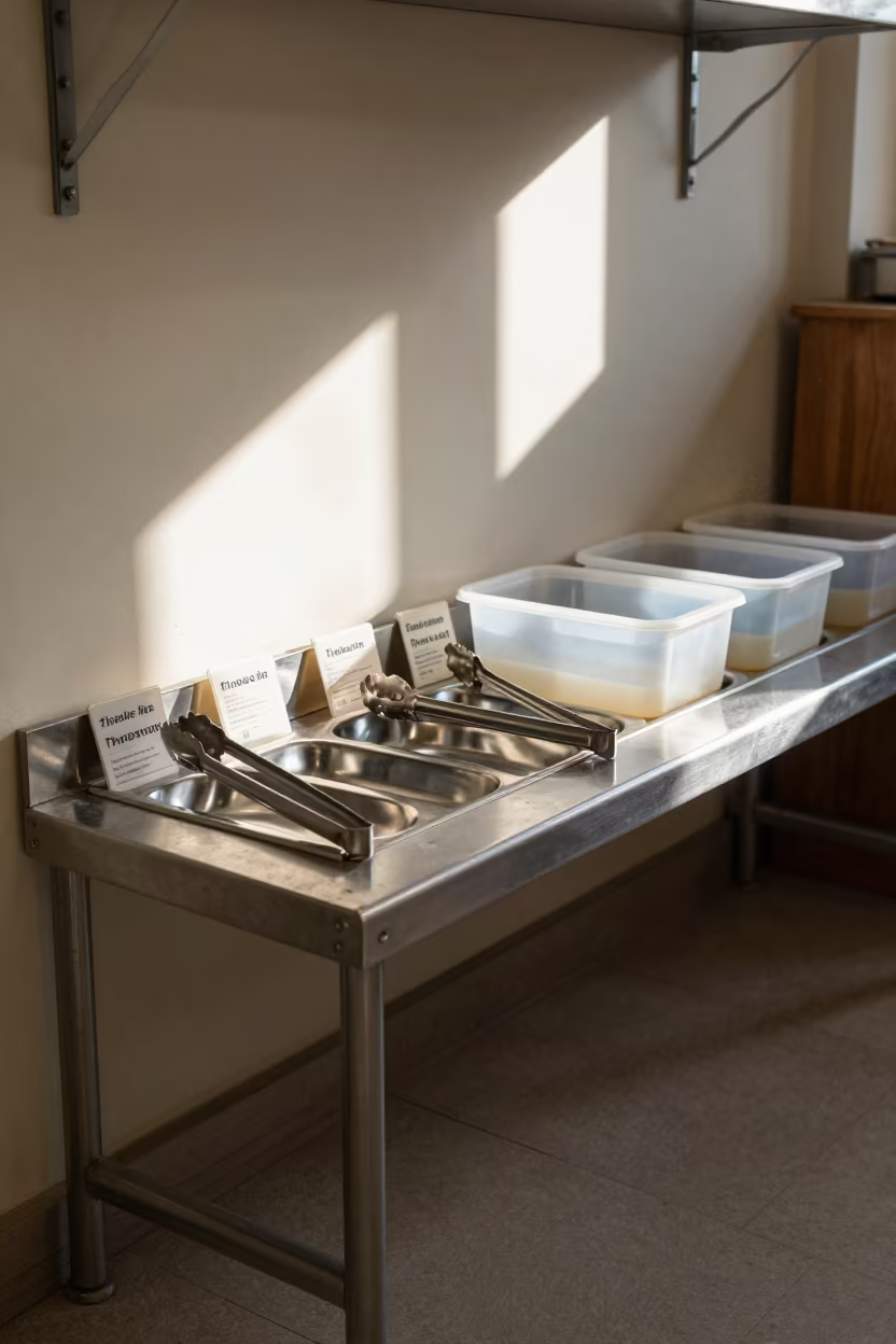 Reptile Feeding Bench With Tongs And Tubs in inside a pet store aisle in İskenderun