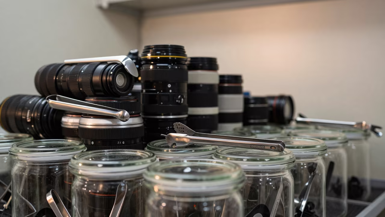 Reptile Feeding Tongs Jar in Kagoshima Grooming Bay in inside a grooming bay in Kagoshima