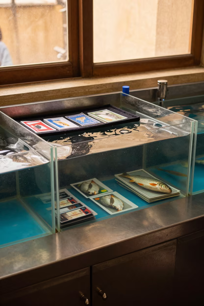 Reptile Travel Hide Box in Chennai Utility Area in inside a fish bagging counter zone in Chennai