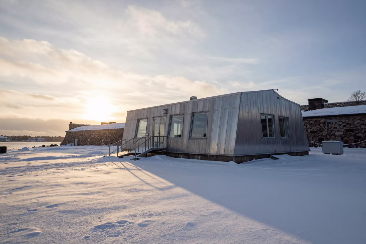 Research Station Near Suomenlinna at Golden Hour in near Suomenlinna, Helsinki