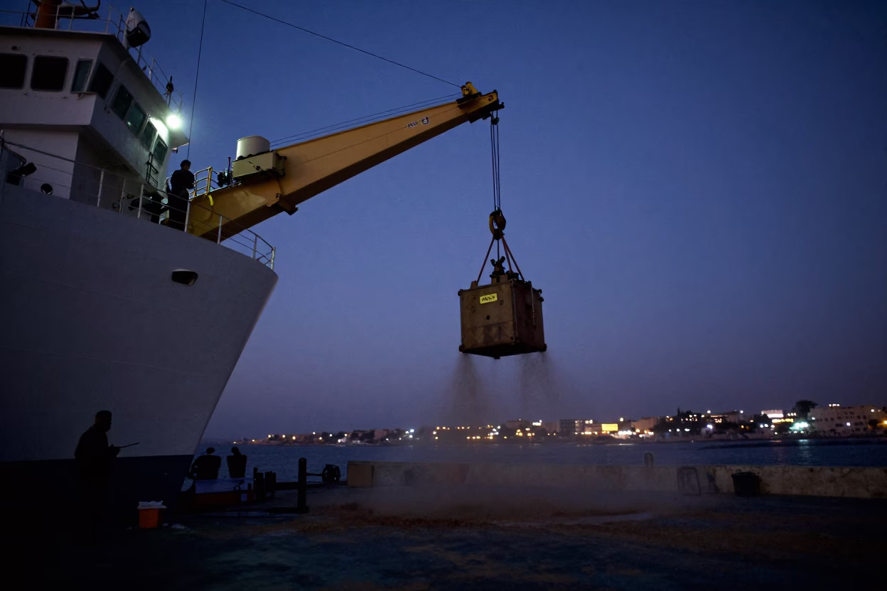 Research Vessel Deploys Gear at Twilight Near Sana'a in near Sana'a
