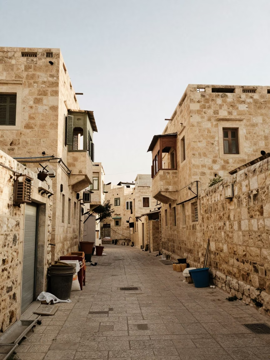 Residential Alleyway in Amman in in Amman, Jordan