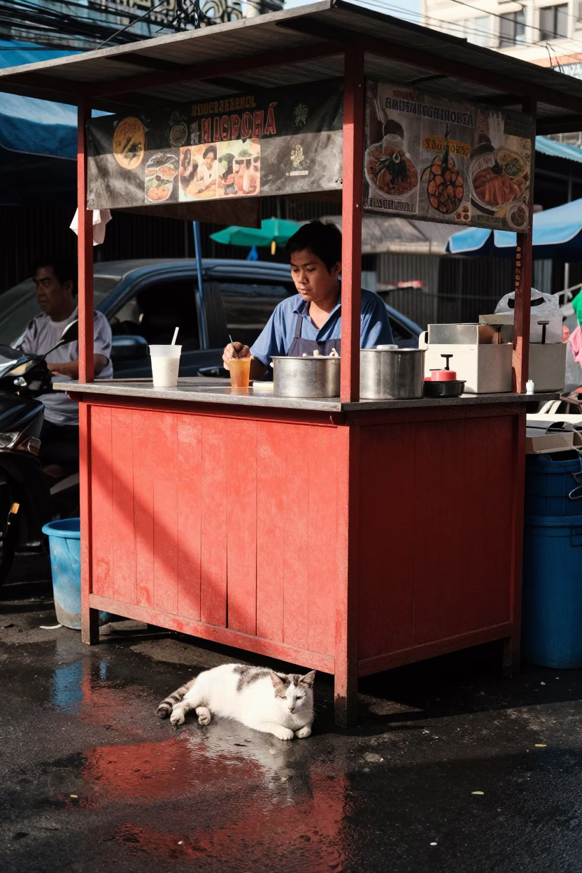 Resting Cat in Bangkok in in Bangkok, Thailand