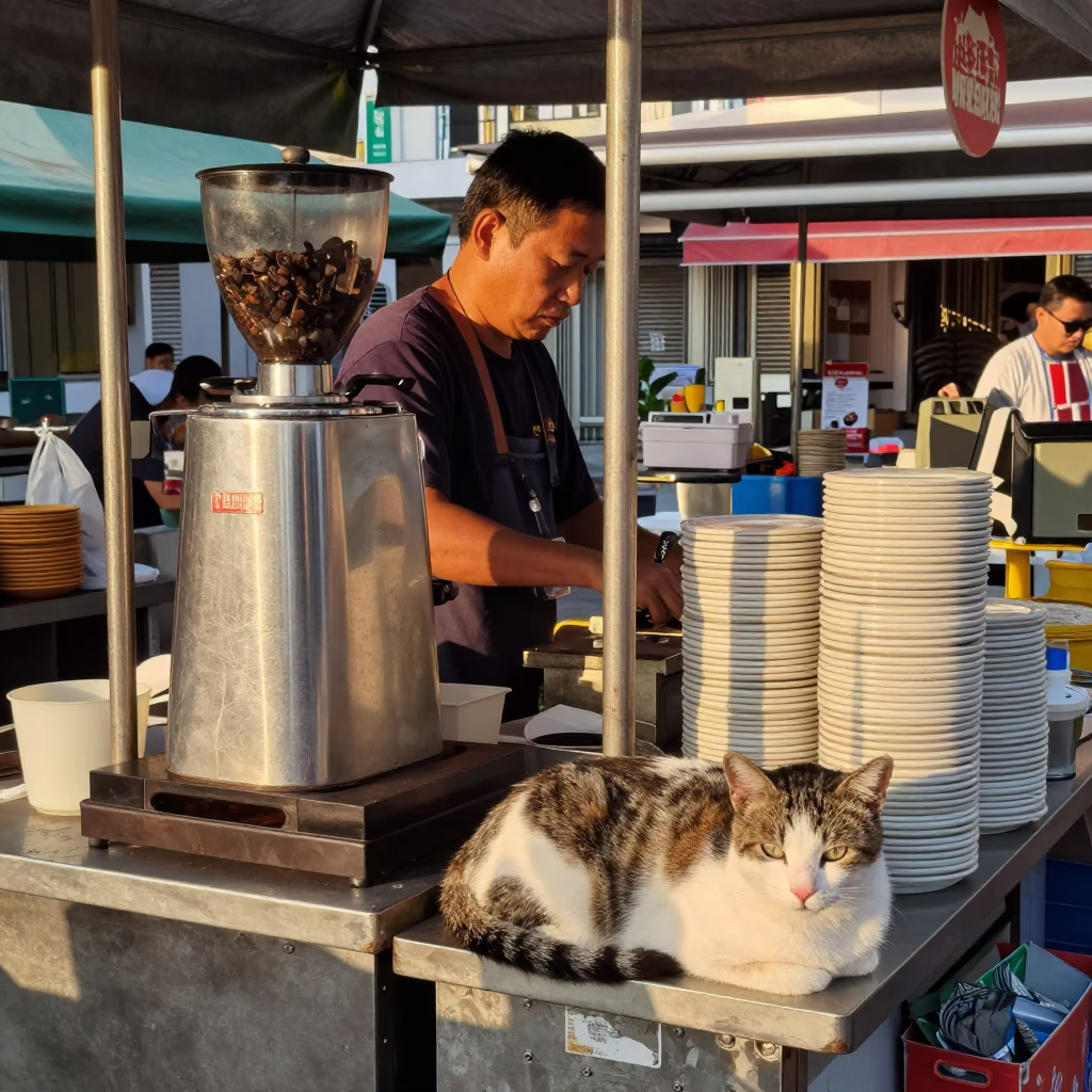 Resting Cat in Singapore in in Singapore, Singapore