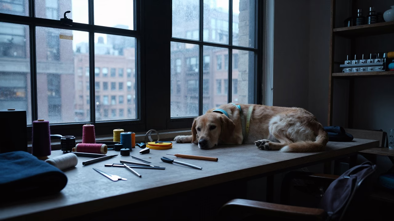 Resting Dog in New York in in New York, New York, United States