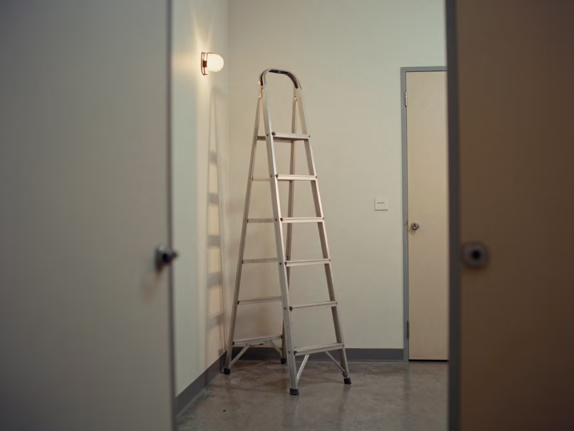 Restock Ladder in Fitting Room Corridor in inside a fitting room corridor in Anyang