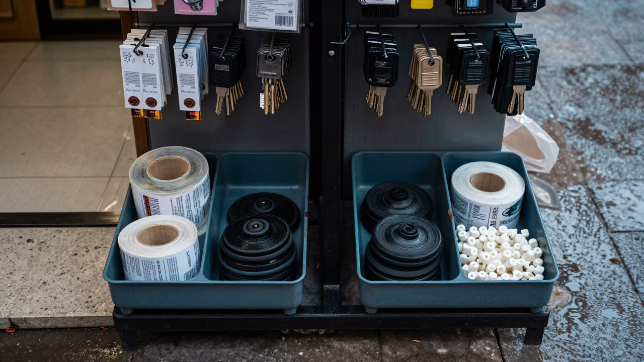 Retail Clip Tray After Dark Near Ankara in outside a lit retail frontage after dark near Ankara