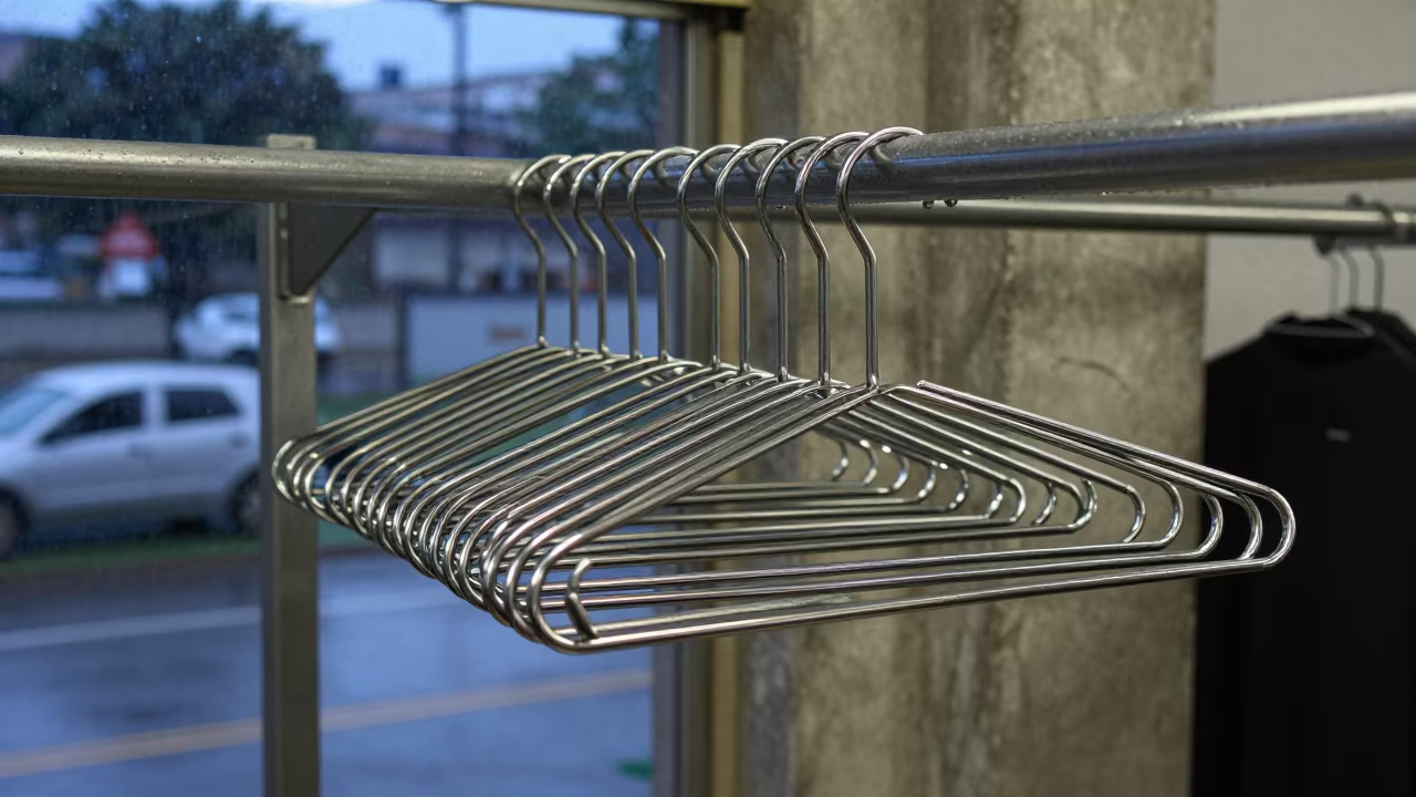 Retail Fitting Room Hanger Sorter Recife Twilight in inside a stockroom behind the sales floor in Recife