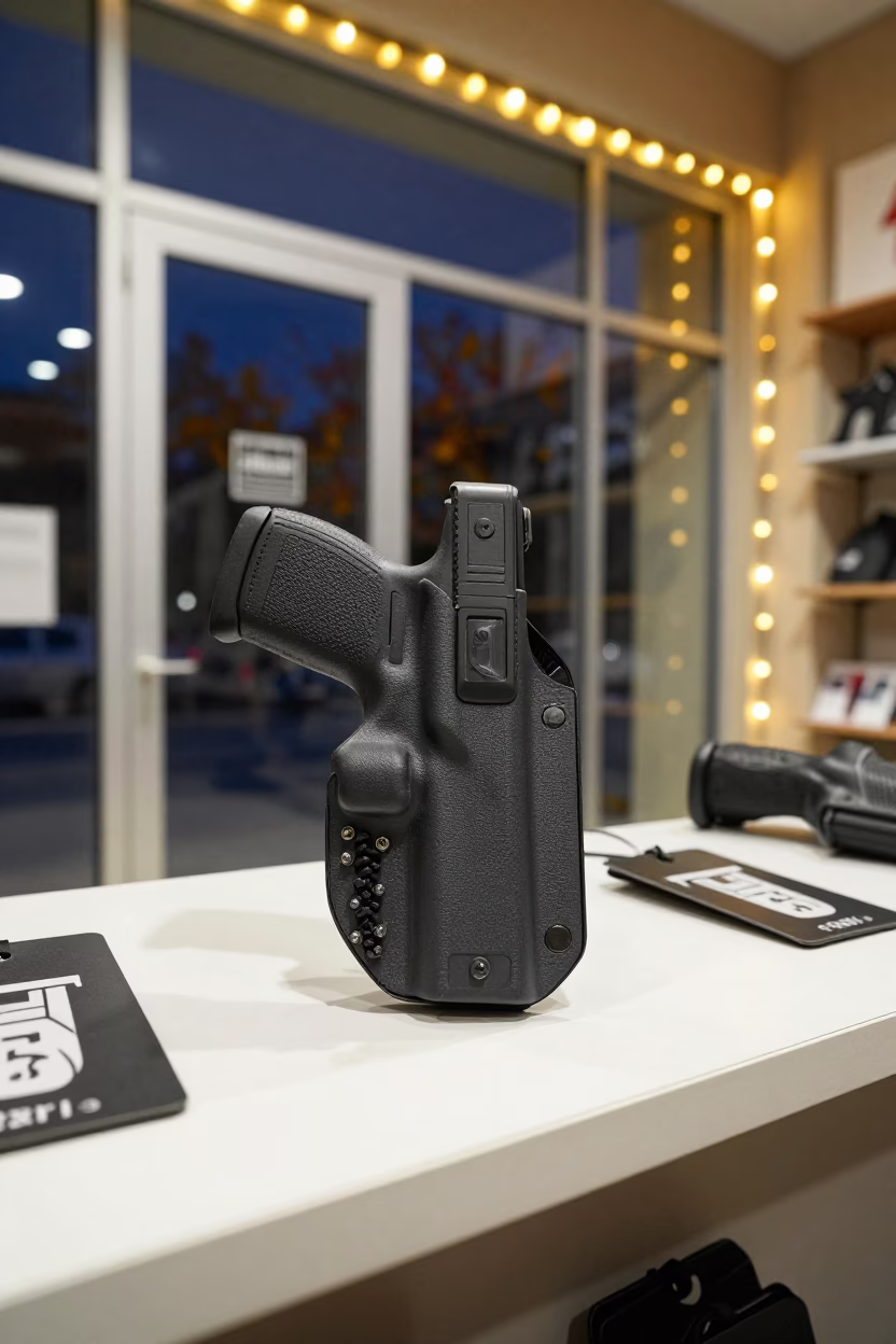 Retail Label Gun Holster Before Opening in Nevsehir in inside a storefront prepared for opening in Nevşehir