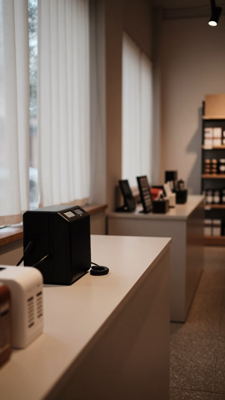Retail Service Desk Pager Charger Noon Light in inside a retail floor display area in Guadalajara