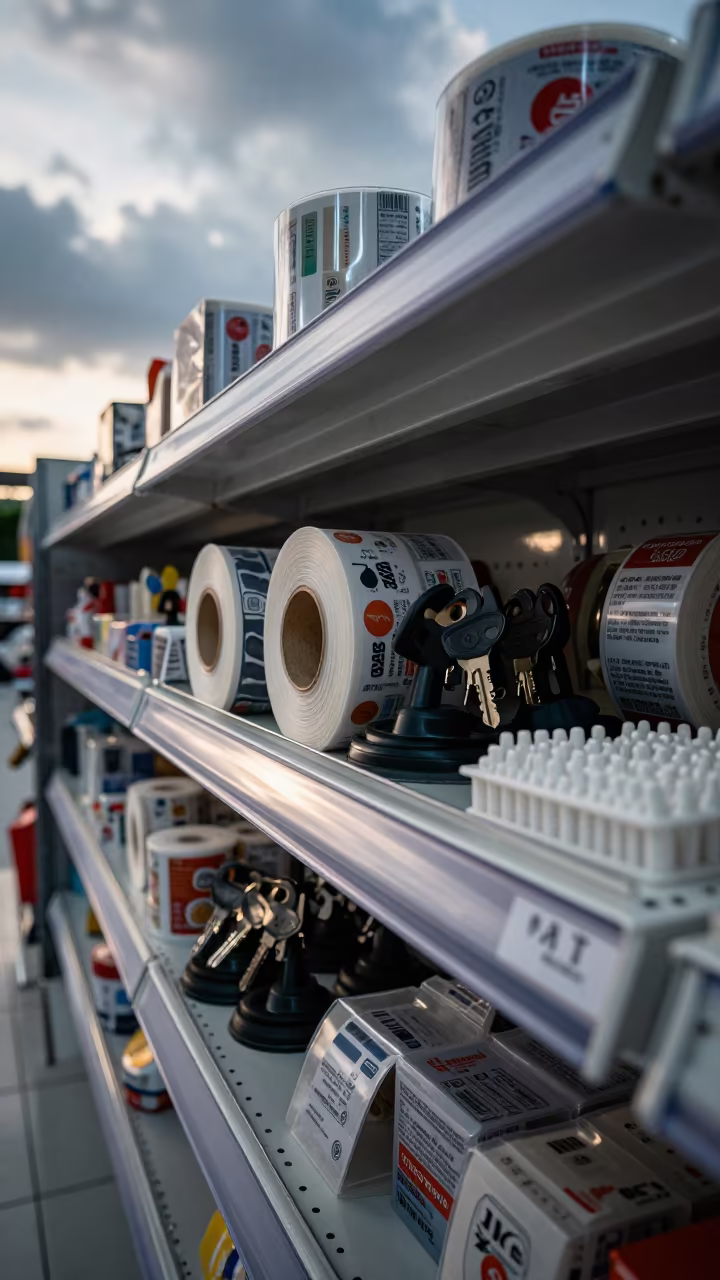 Retail Splice Box Under Storefront Light in outside a lit retail frontage after dark in Kuala Lumpur
