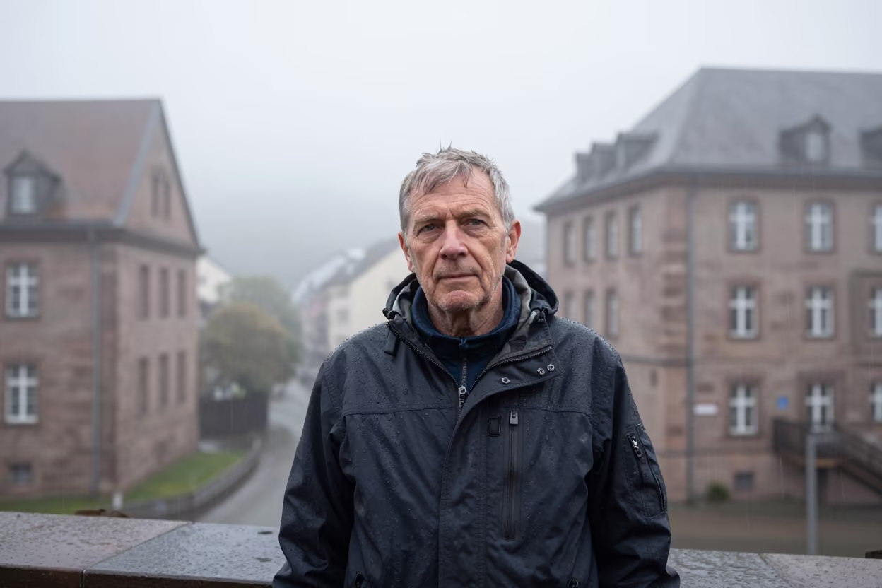 Retired Astronaut Portrait in Freiburg Mist in in Freiburg