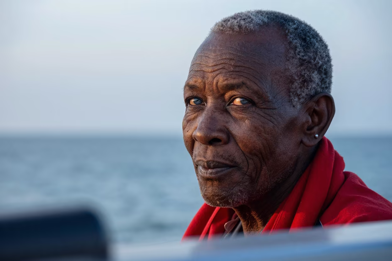 Retired Captain Portrait Mombasa Late Afternoon in in Mombasa