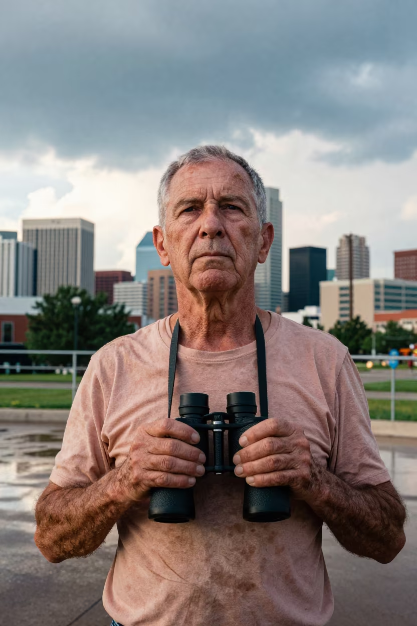 Retired Fire Lookout Portrait in Denver Morning in in Denver