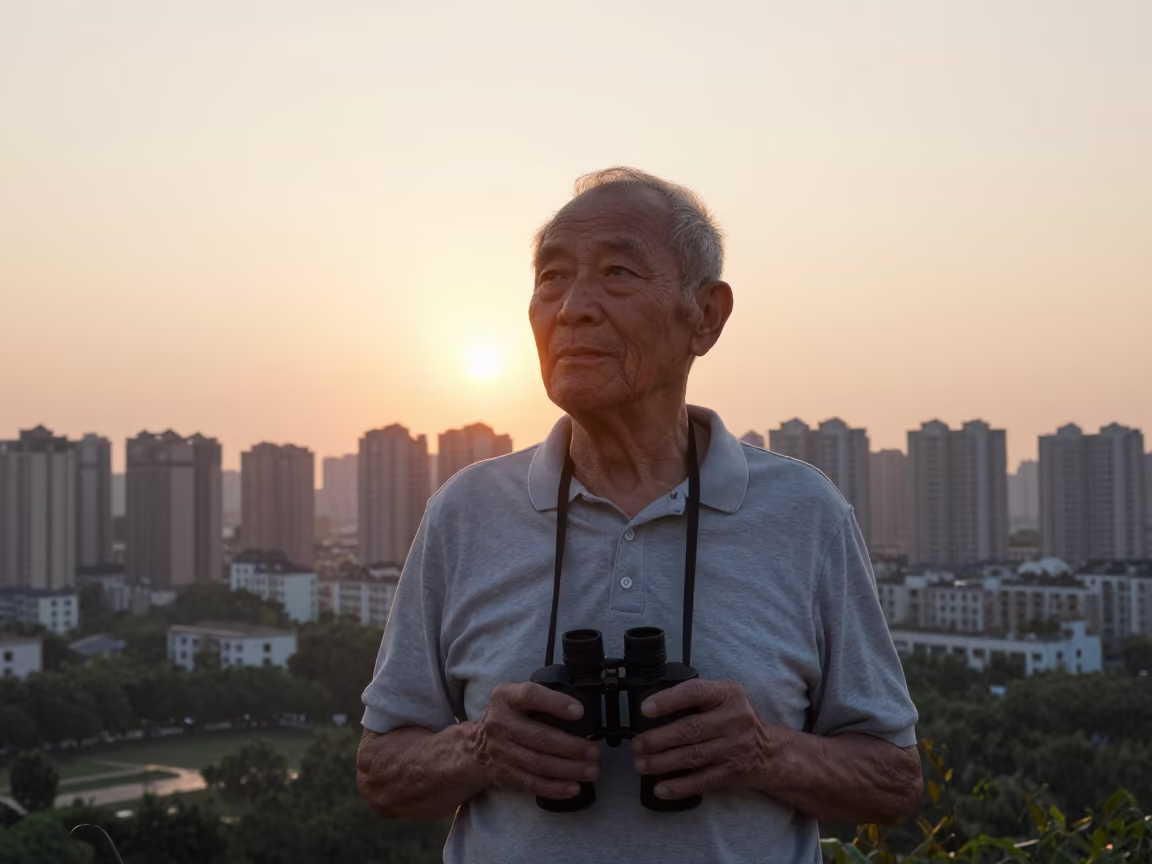 Retired Fire Lookout Portrait in Hefei Sunset in in Hefei