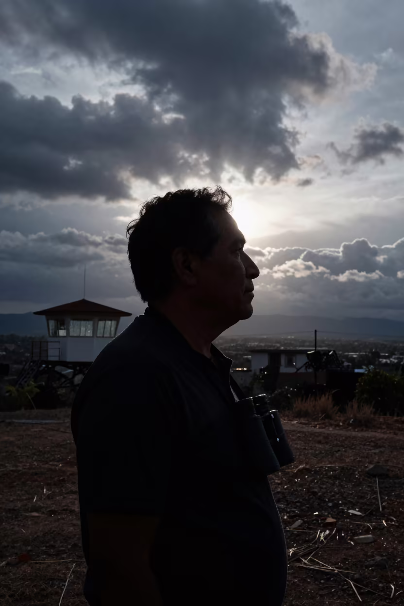 Retired Fire Lookout Silhouette in Queretaro in in Queretaro