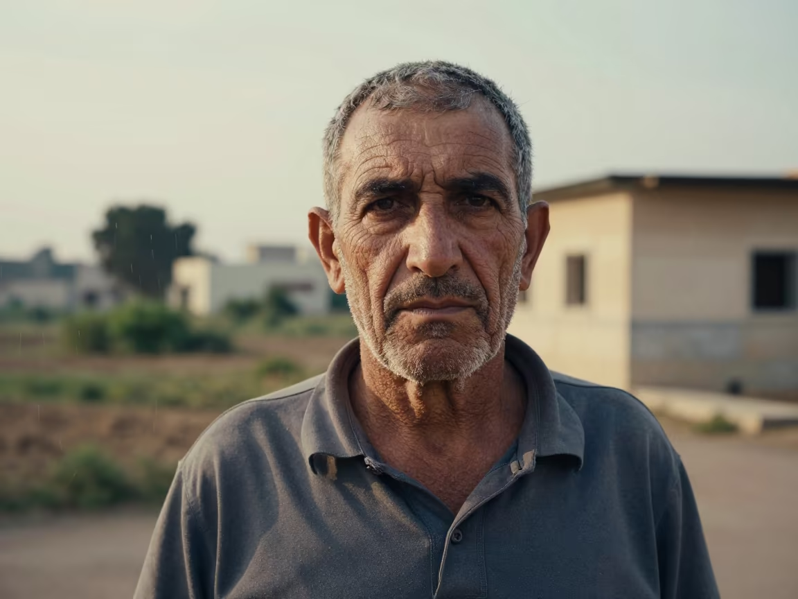 Retired Mine Foreman Portrait in Kfar Saba in in Kfar Saba
