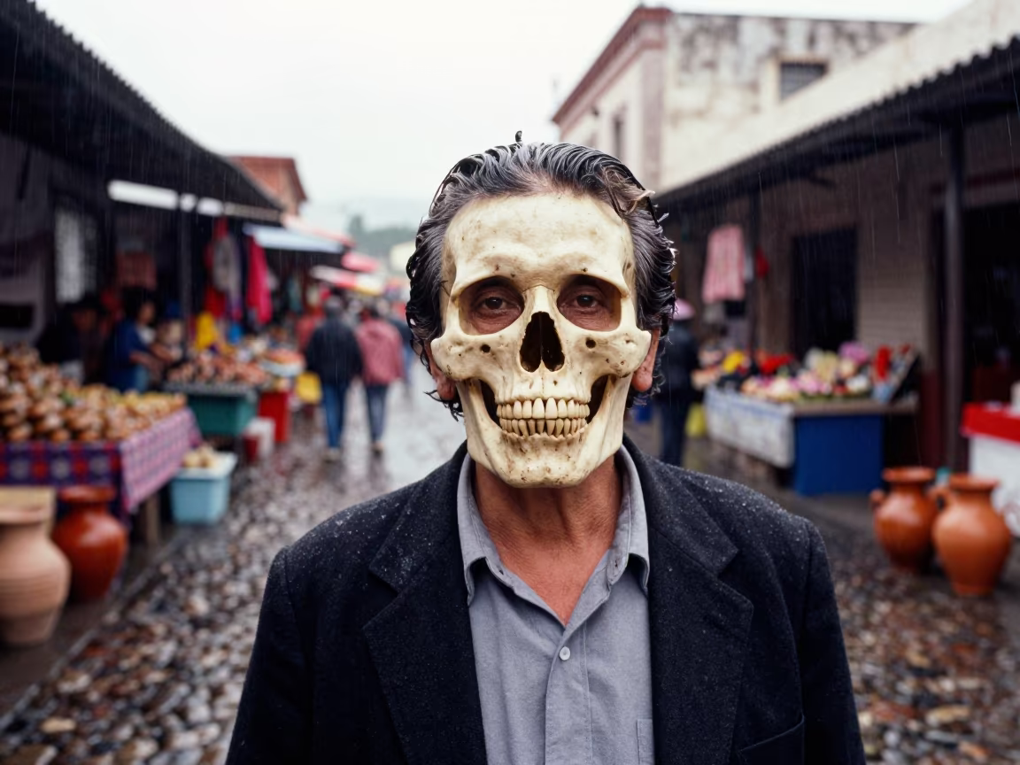 Retired Opera Singer Portrait in Morelia Market Lane in along a market lane in Morelia