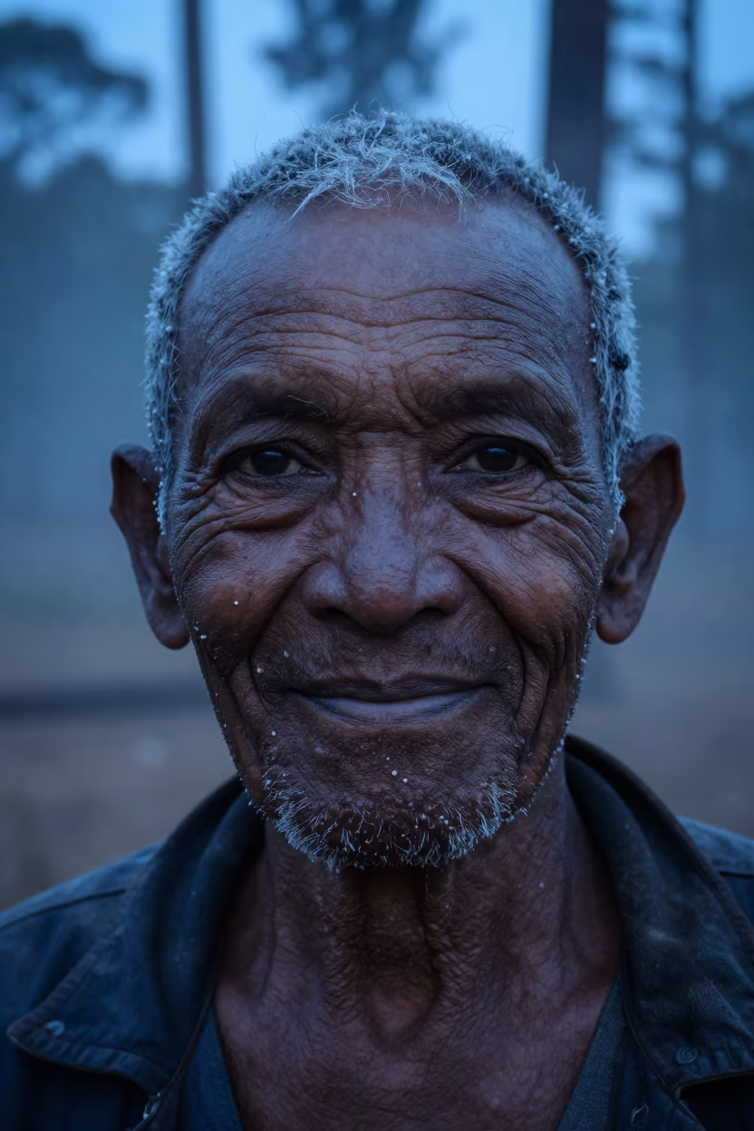 Retired Pearl Fisher Twilight Portrait Nairobi in in Karura Forest, Nairobi