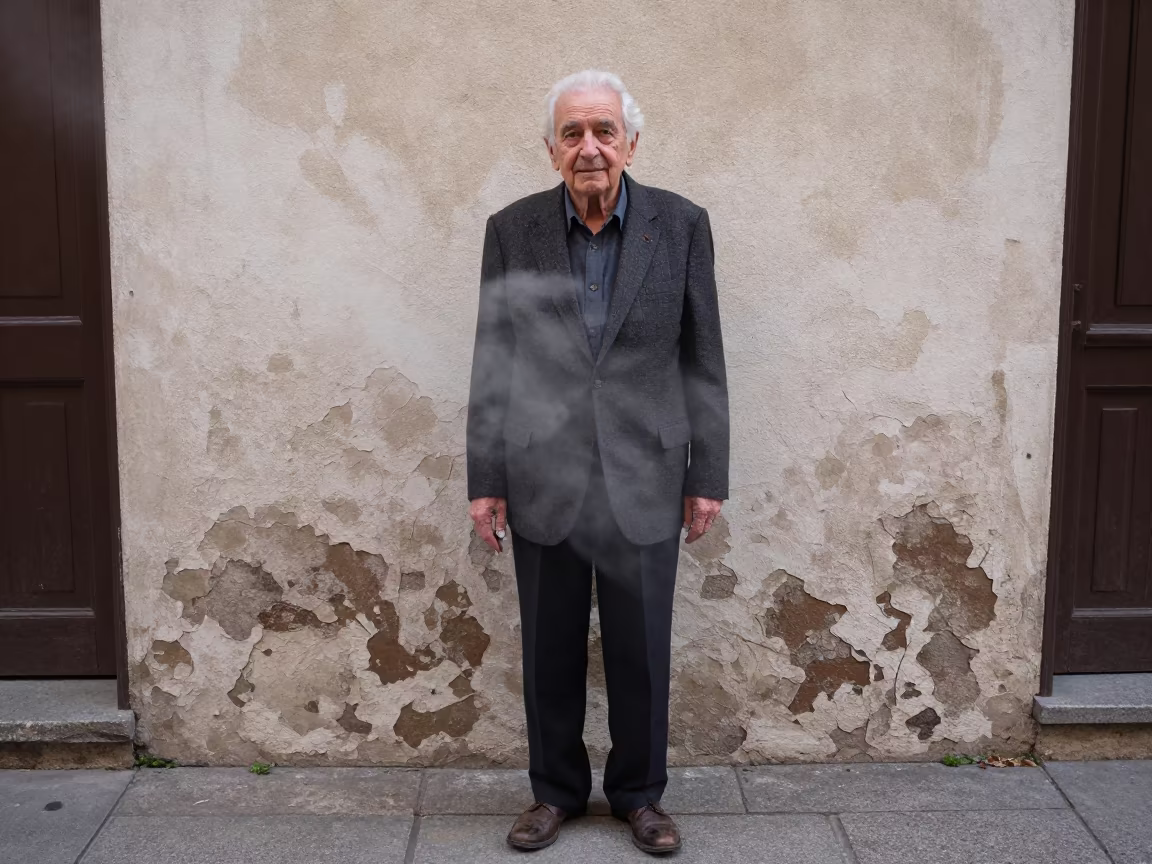 Retired Pianist Portrait in San Jose Old Quarter in in the old quarter in San Jose