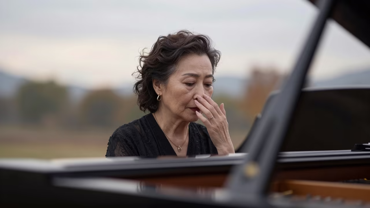 Retired Pianist Portrait Wenzhou Dawn in in Wenzhou