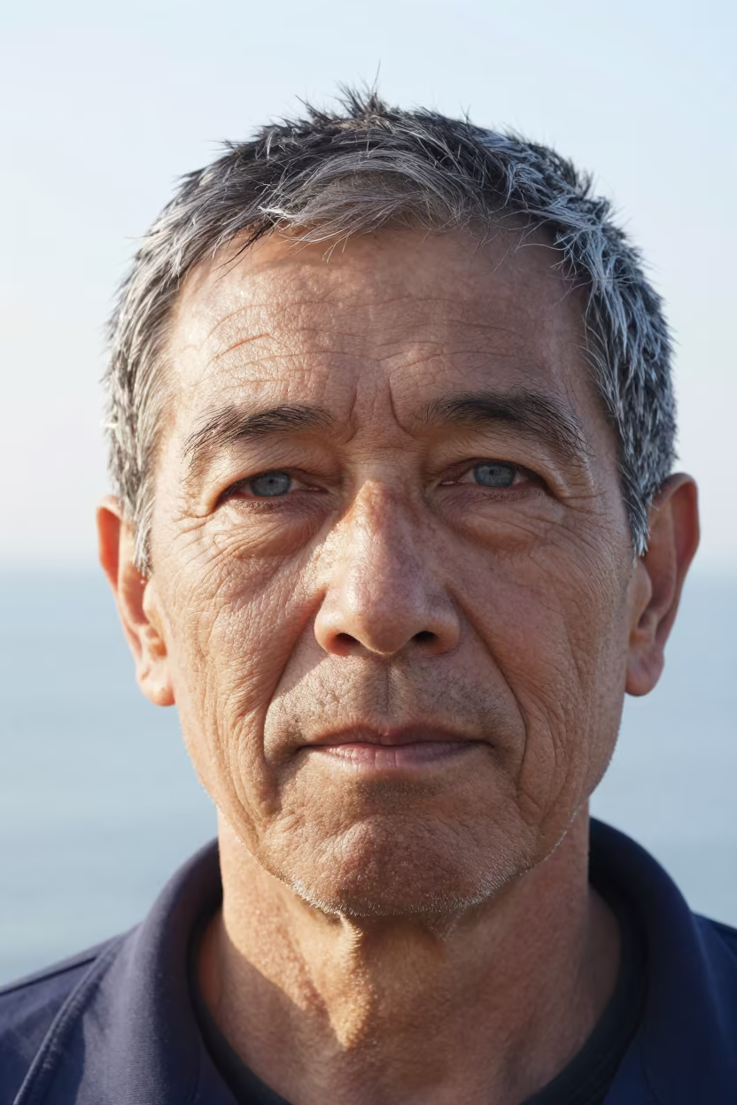 Retired Sea Captain Portrait in Umeda Osaka in in Umeda, Osaka