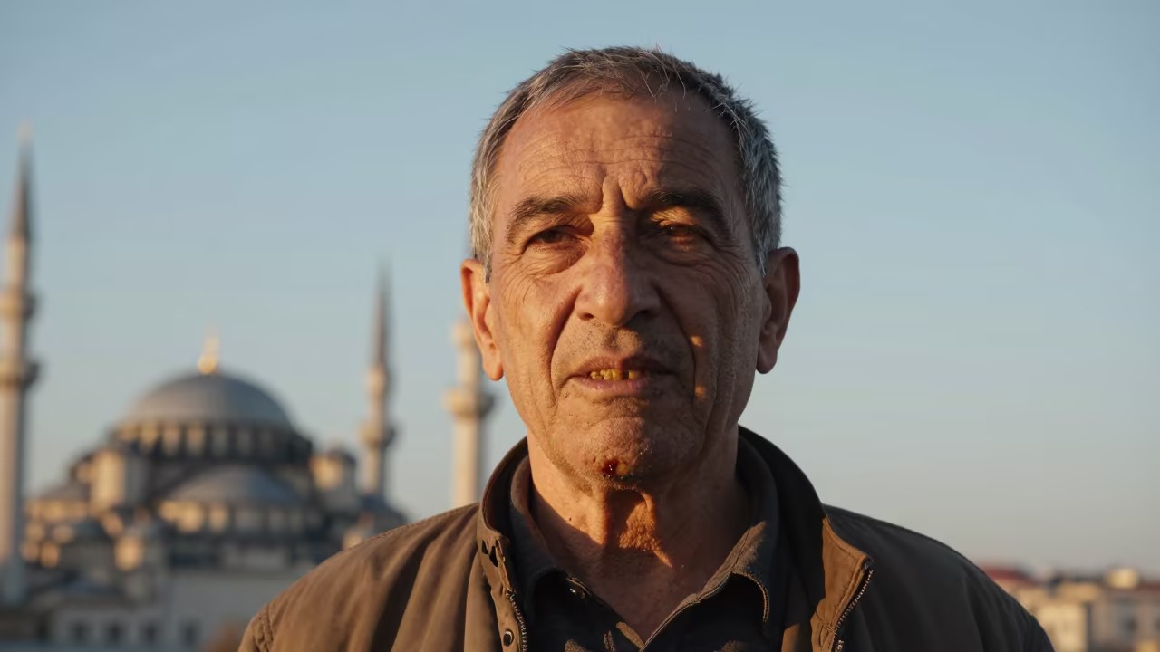 Retired Tea Taster Portrait in Beyoglu in in Beyoglu, Istanbul