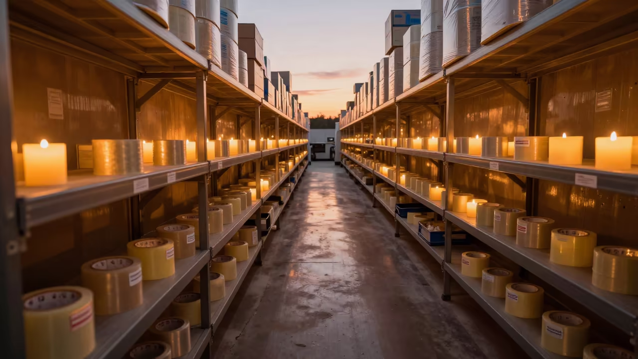 Returns Triage Bench at Sunset in Dabou Distribution Bay in inside a chilled distribution bay near Dabou