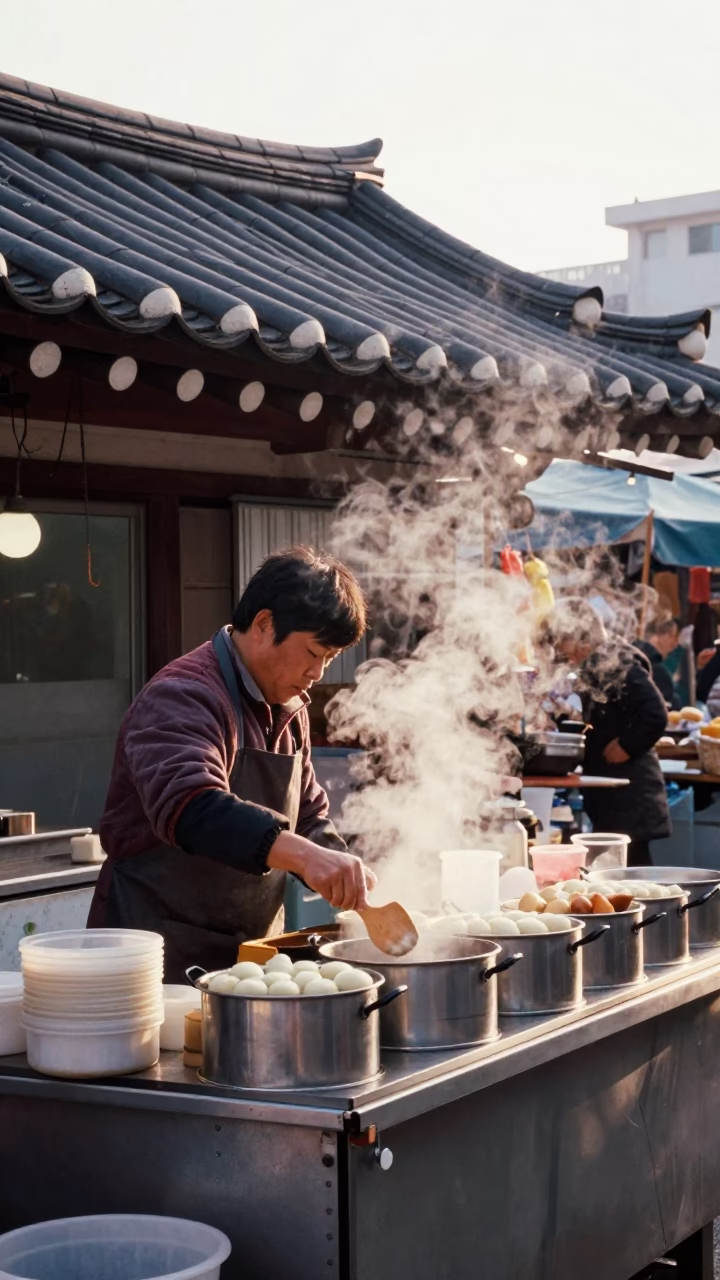 Rice Cakes in Busan in in Busan, South Korea