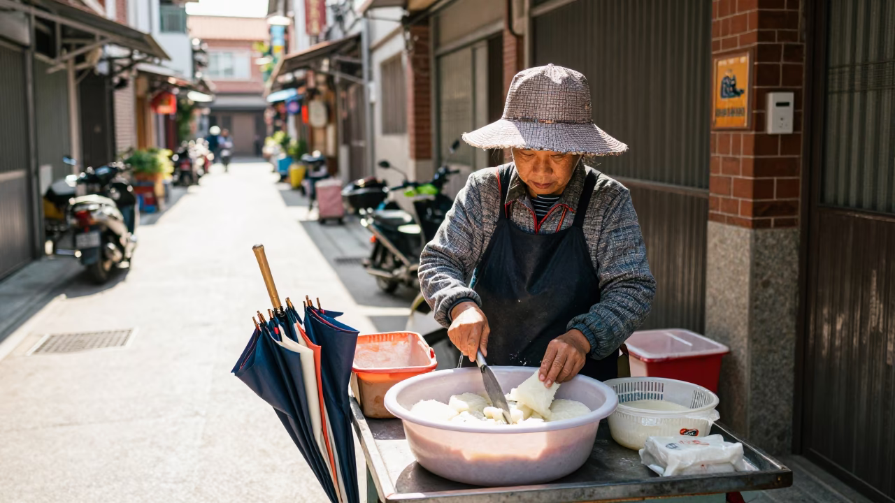 Rice Cakes in Tainan in in Tainan, Taiwan