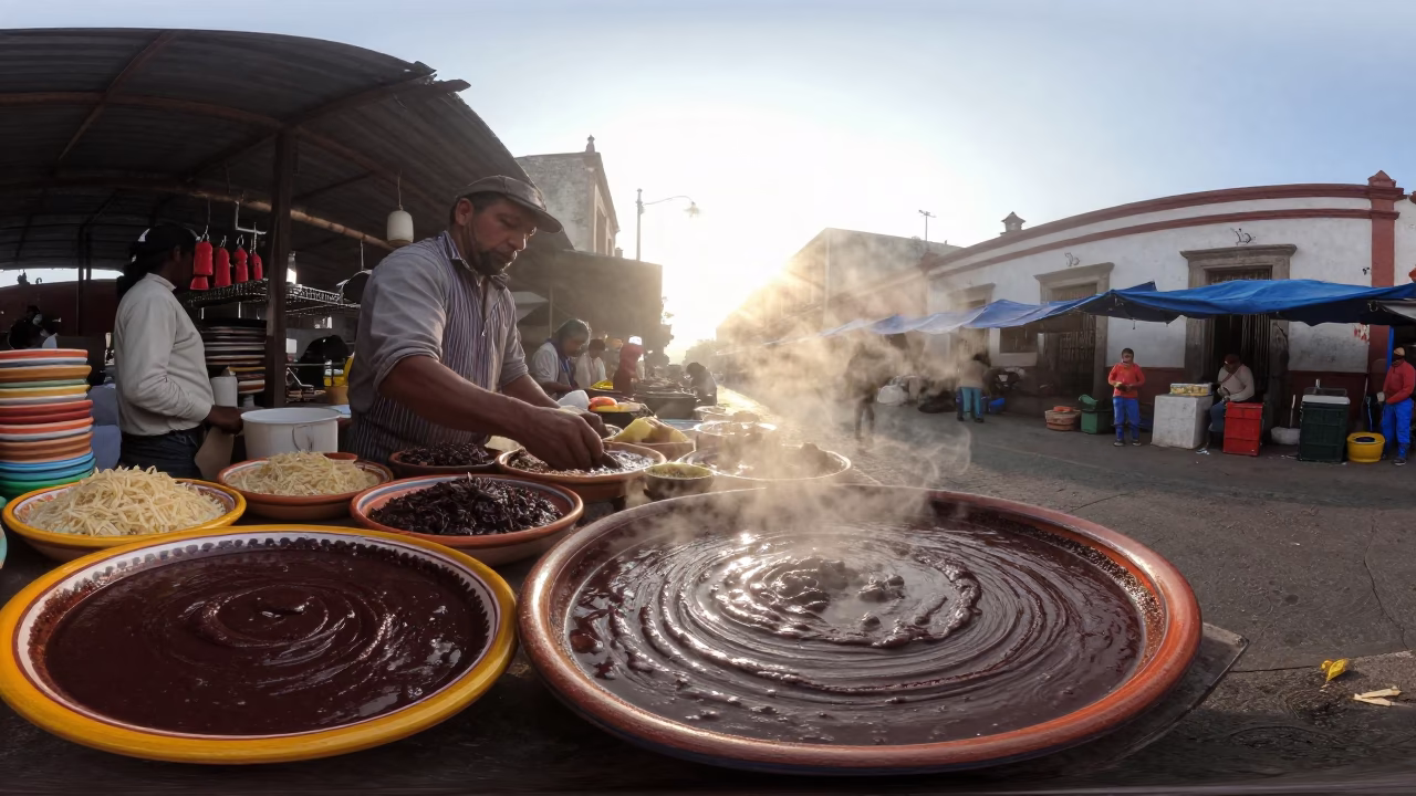 Rice in Oaxaca at Nautical Dawn Light in in Oaxaca, Mexico