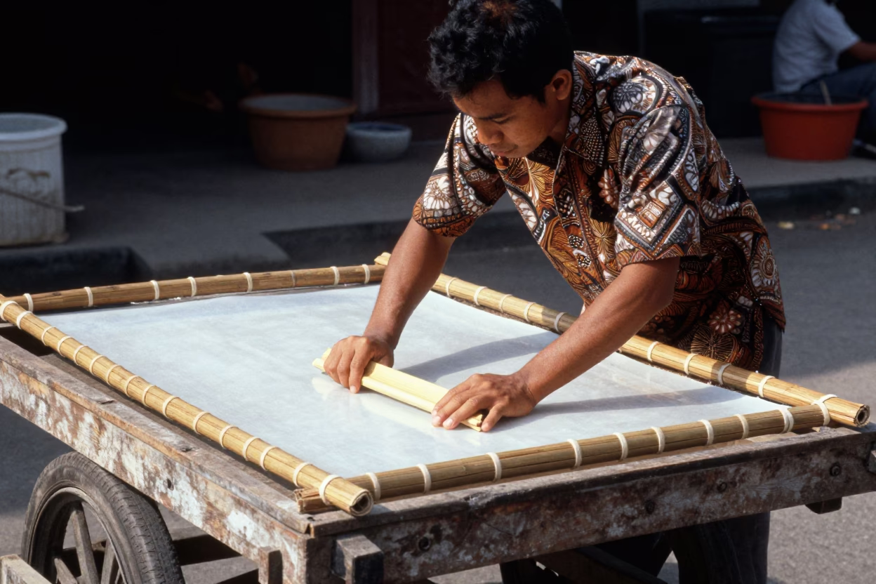Rice Paper in Yogyakarta in in Yogyakarta, Indonesia